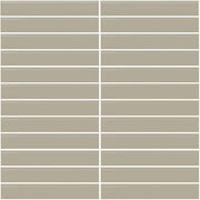 Daltile Color Wheel Mosaic 1'' x 6'' Straight 12'' x 10'' Glossy Architectural Gray