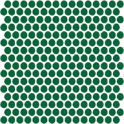 Daltile Color Wheel Mosaic 13'' x 11'' Penny Glossy Emerald