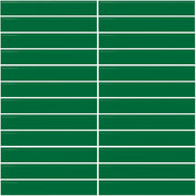 Daltile Color Wheel Mosaic 1'' x 6'' Straight 12'' x 10'' Glossy Emerald