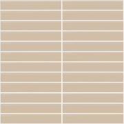 Daltile Color Wheel Mosaic 1'' x 6'' Straight 12'' x 10'' Glossy Urban Putty
