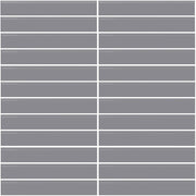 Daltile Color Wheel Mosaic 1'' x 6'' Straight 12'' x 10'' Glossy Suede Gray