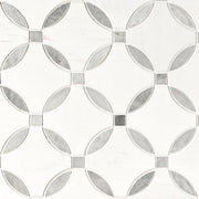 MS International Decorative Mosaic 12" x 12" Geometric Bianco Dolomite Lola