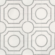 MS International Decorative Mosaic 12" x 12" Geometric Bianco Dolomite Regency
