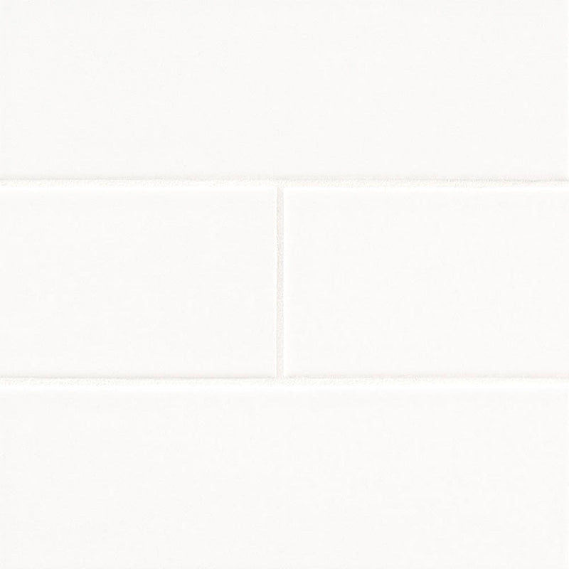 MS International Metro 2" x 8" Bullnose Glossy White