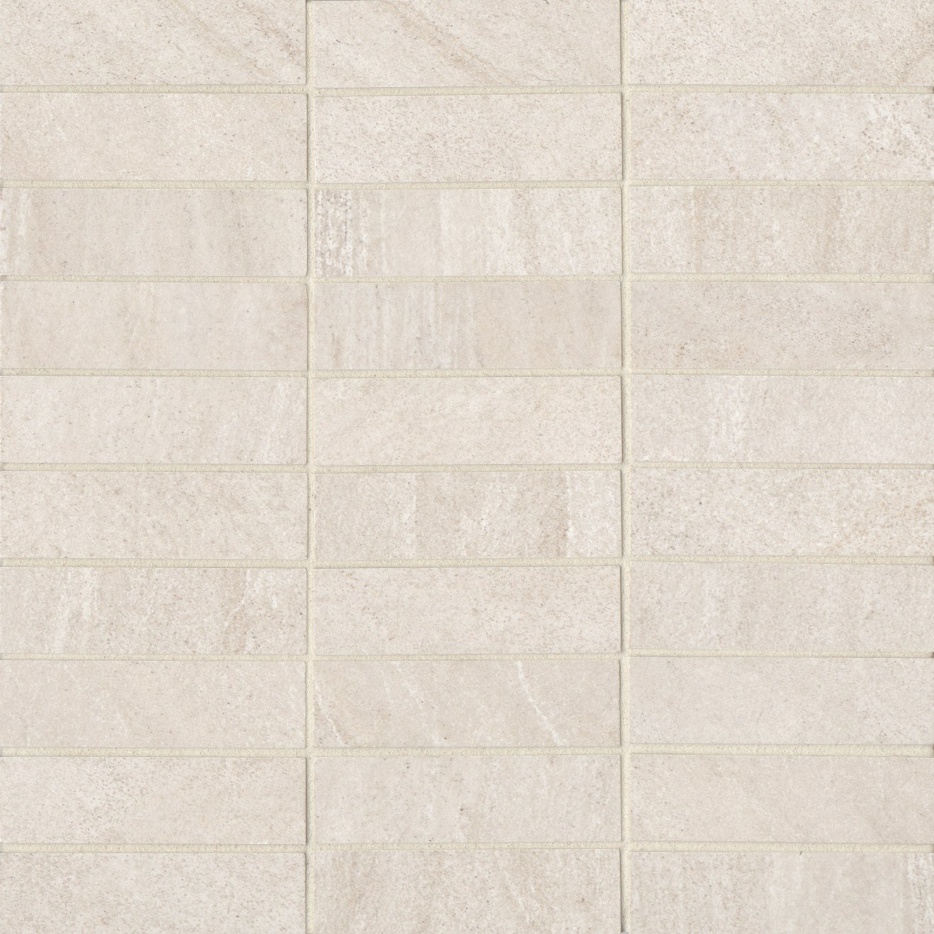 Bedrosians Purestone 1" x 4" Mosaic 12" x 12" Matte Beige