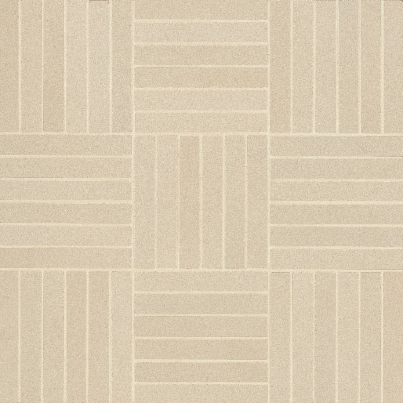Bedrosians Sahara .5" x 4" Mosaic 11.75" x 11.75" Matte Ecru