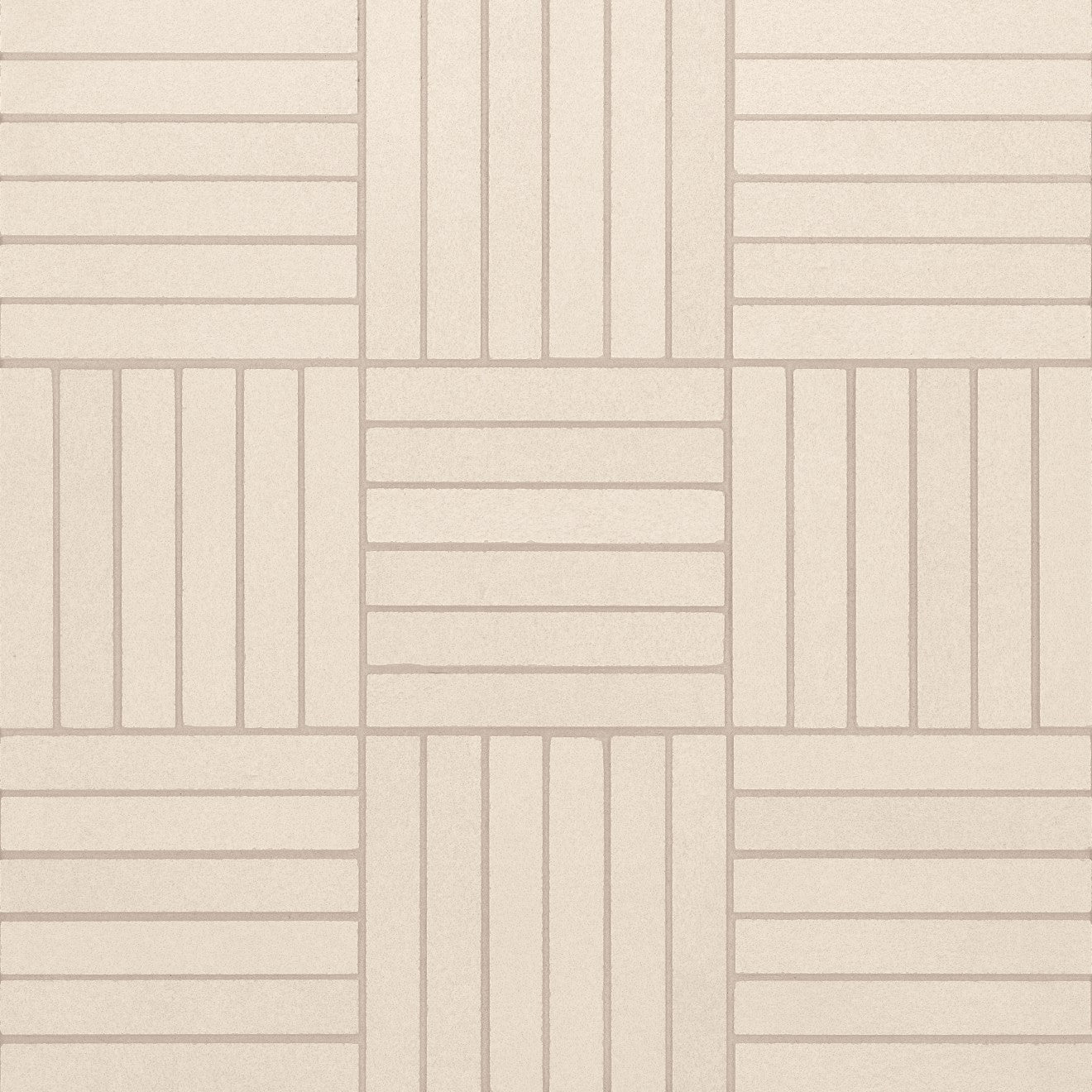 Bedrosians Sahara .5" x 4" Mosaic 11.75" x 11.75" Matte White