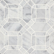 Bedrosians Monet Marble Mosaic 1 Honed 11.25" x 11.25" White Carrara