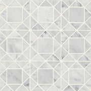 Bedrosians Monet Marble Mosaic 2 Honed 11.75" x 11.75" White Carrara