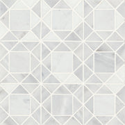 Bedrosians Monet Marble Mosaic 2 Honed 11.75" x 11.75" Oriental White
