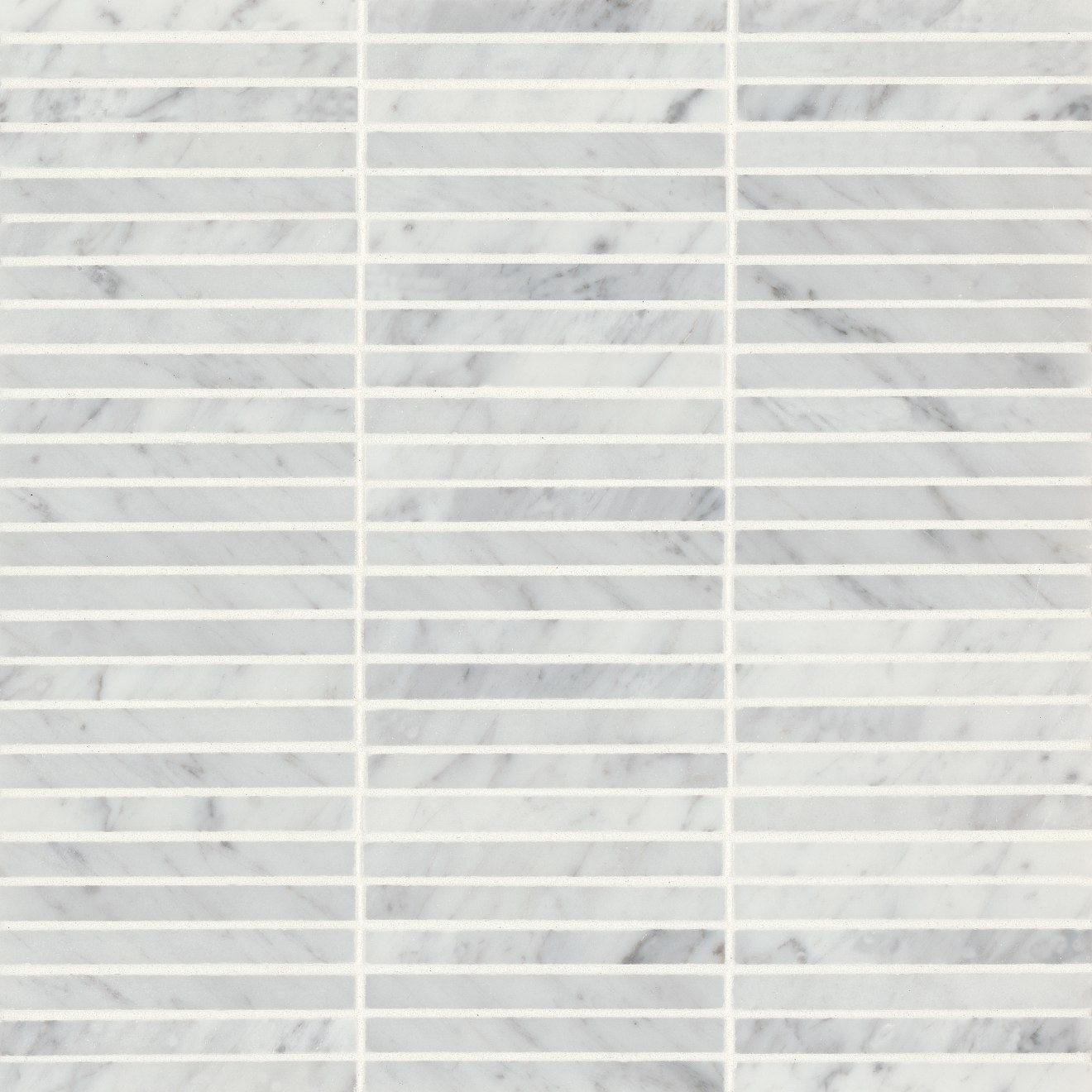 Bedrosians Monet Marble Mosaic 3 Honed 11.75" x 12" White Carrara