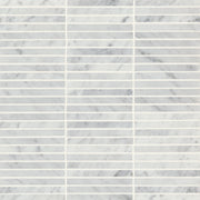 Bedrosians Monet Marble Mosaic 3 Honed 11.75" x 12" White Carrara