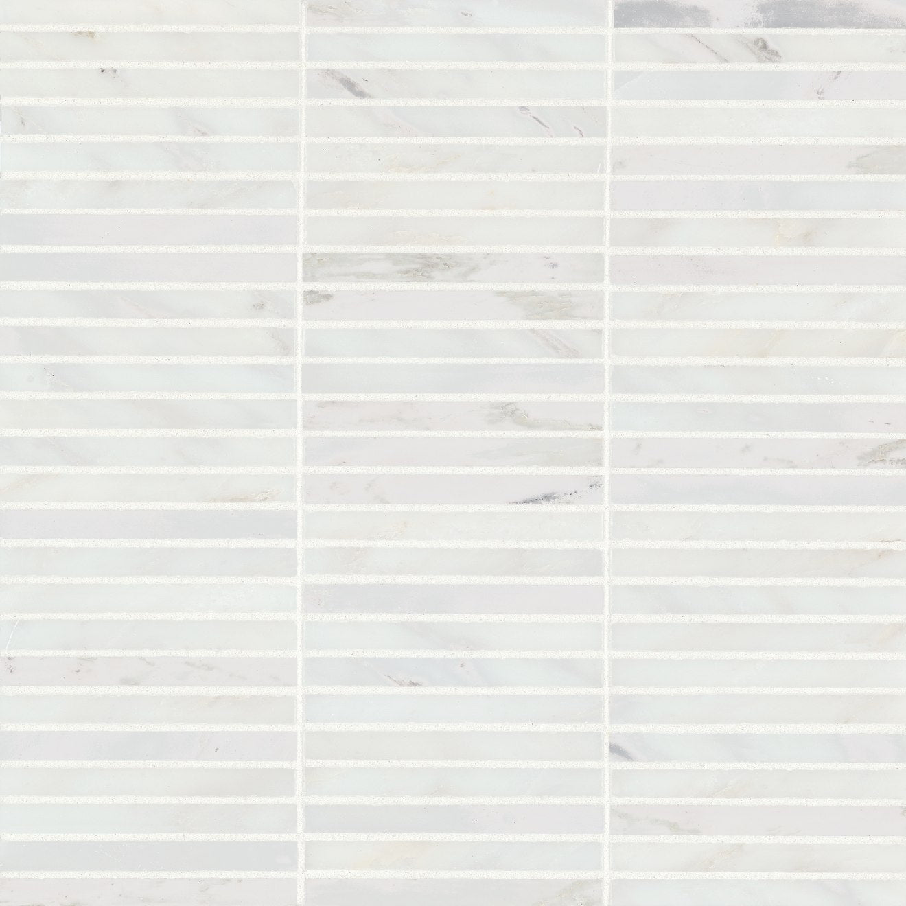 Bedrosians Monet Marble Mosaic 3 Honed 11.75" x 12" Oriental White