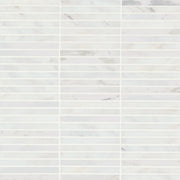 Bedrosians Monet Marble Mosaic 3 Honed 11.75" x 12" Oriental White