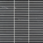 Bedrosians Monet Marble Mosaic 3 Honed 11.75" x 12" Nero Marquina