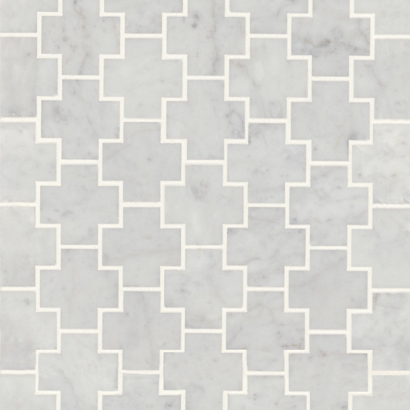 Bedrosians Monet Marble Mosaic 4 Honed 10.87" x 12.12" White Carrara