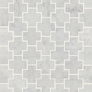 Bedrosians Monet Marble Mosaic 4 Honed 10.87" x 12.12" White Carrara