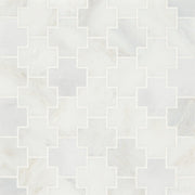 Bedrosians Monet Marble Mosaic 4 Honed 10.87" x 12.12" Oriental White