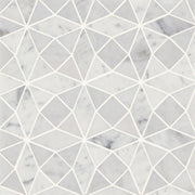 Bedrosians Monet Marble Mosaic 5 Honed 10.12" x 10.12" White Carrara