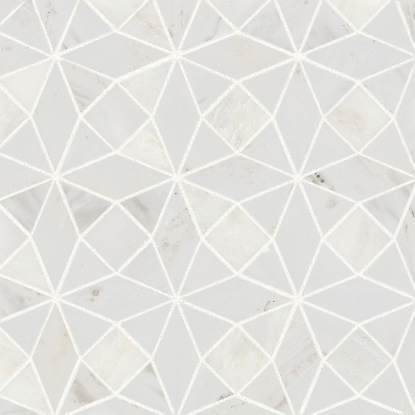 Bedrosians Monet Marble Mosaic 5 Honed 10.12" x 10.12" Oriental White
