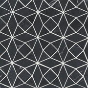 Bedrosians Monet Marble Mosaic 5 Honed 10.12" x 10.12" Nero Marquina