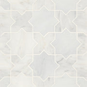 Bedrosians Monet Marble Mosaic 6 Honed 12.12" x 12.12" Oriental White