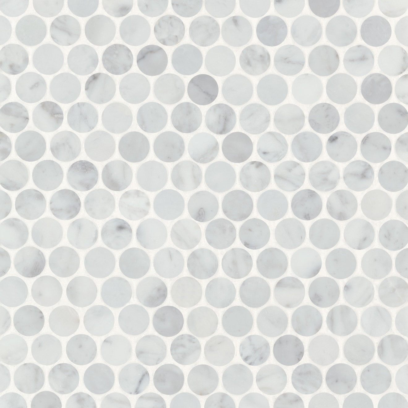 Bedrosians Monet Marble Mosaic 8 Honed 11.25" x 11.75" White Carrara