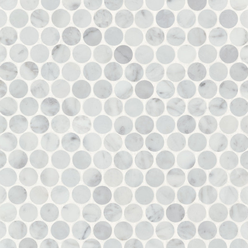 Bedrosians Monet Marble Mosaic 8 Honed 11.25" x 11.75" White Carrara