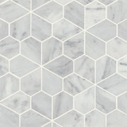 Bedrosians Monet Marble Mosaic 9 Honed 9.62" x 9.75" White Carrara