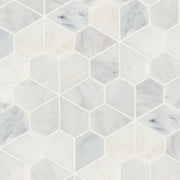 Bedrosians Monet Marble Mosaic 9 Honed 9.62" x 9.75" Oriental White