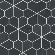 Bedrosians Monet Marble Mosaic 9 Honed 9.62" x 9.75" Nero Marquina