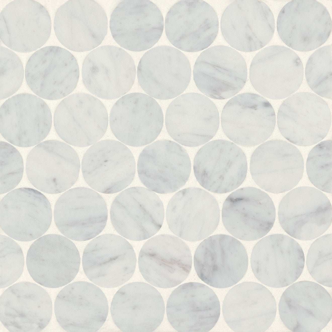 Bedrosians Monet Marble Mosaic 10 Honed 11.5" x 11.75" White Carrara