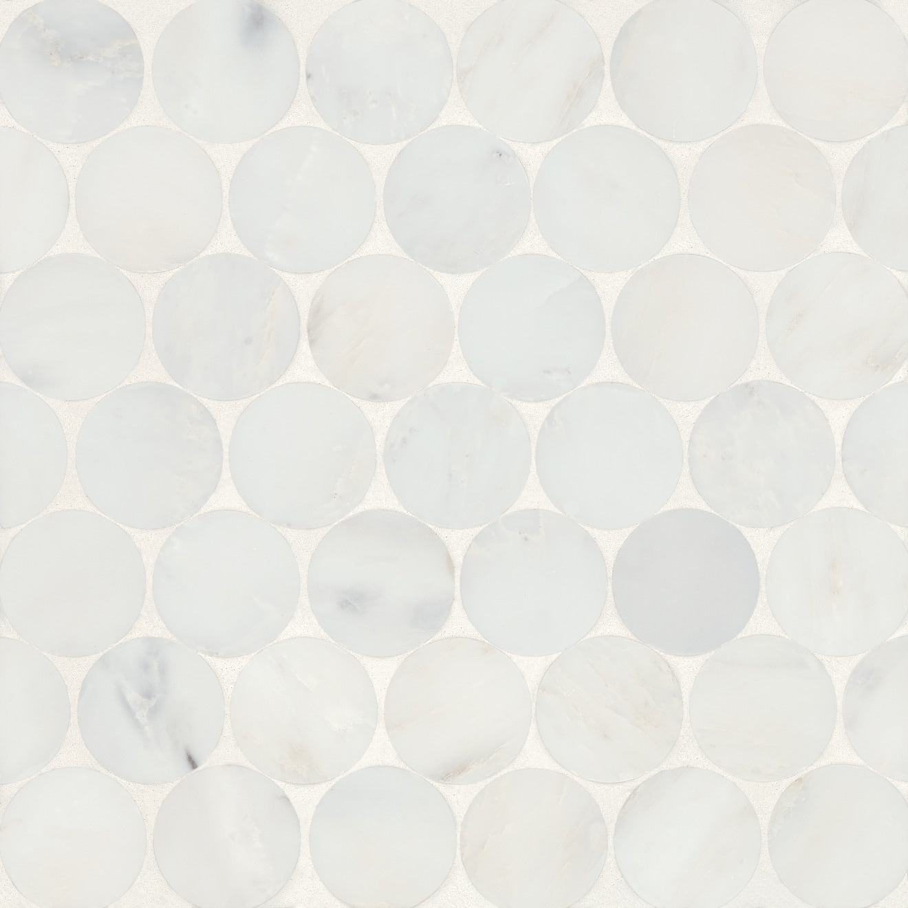 Bedrosians Monet Marble Mosaic 10 Honed 11.5" x 11.75" Oriental White