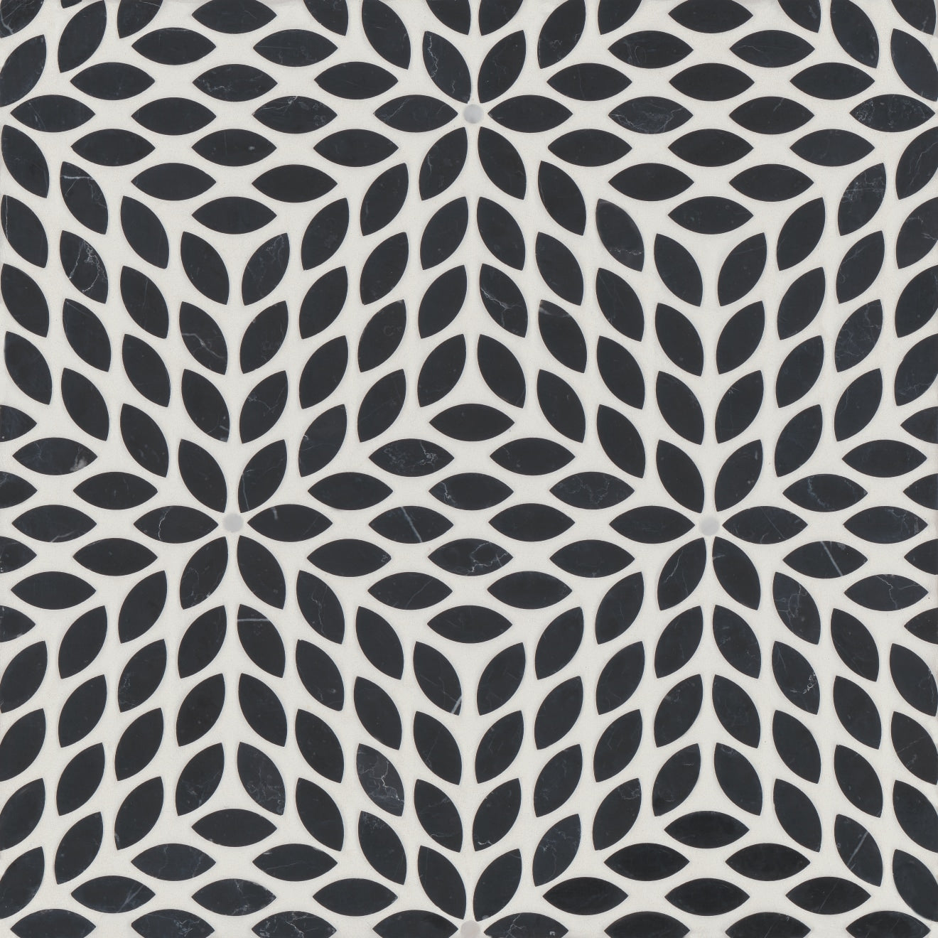 Bedrosians Celeste 14" x 15.75" Honed Nero Marquina/Calacatta Losanna