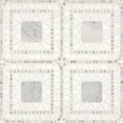 Bedrosians Atrium 15.75" x 15.75" White Carrara/White Thassos