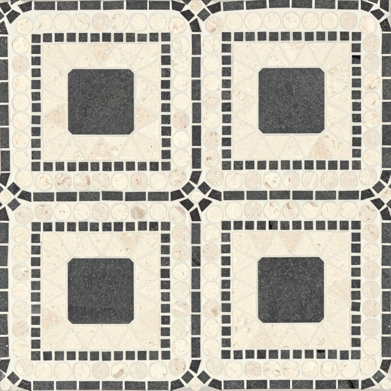 Bedrosians Atrium 15.75" x 15.75" Myra Beige/Basalt