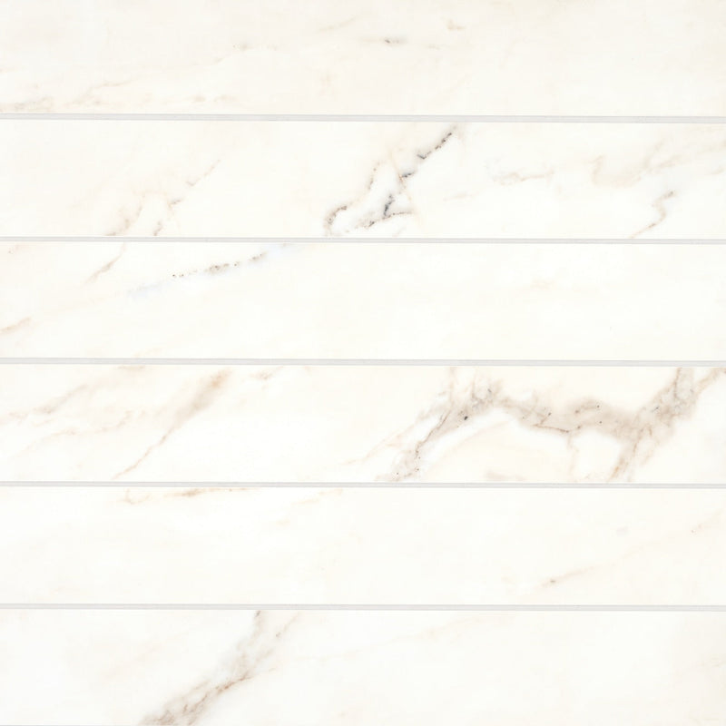 Bedrosians Magnifica 4" x 24" Honed Calacatta Oro