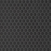 Bedrosians Le Café 11.5" x 12.5" Penny Round 0.75" Mosaic Matte Black