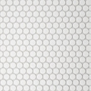 Bedrosians Le Café 11.5" x 12.5" Penny Round 0.75" Mosaic Matte White