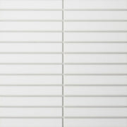 Bedrosians Le Cafe 1" x 6" Straight Stack Mosaic 11.75" x 12" Matte White