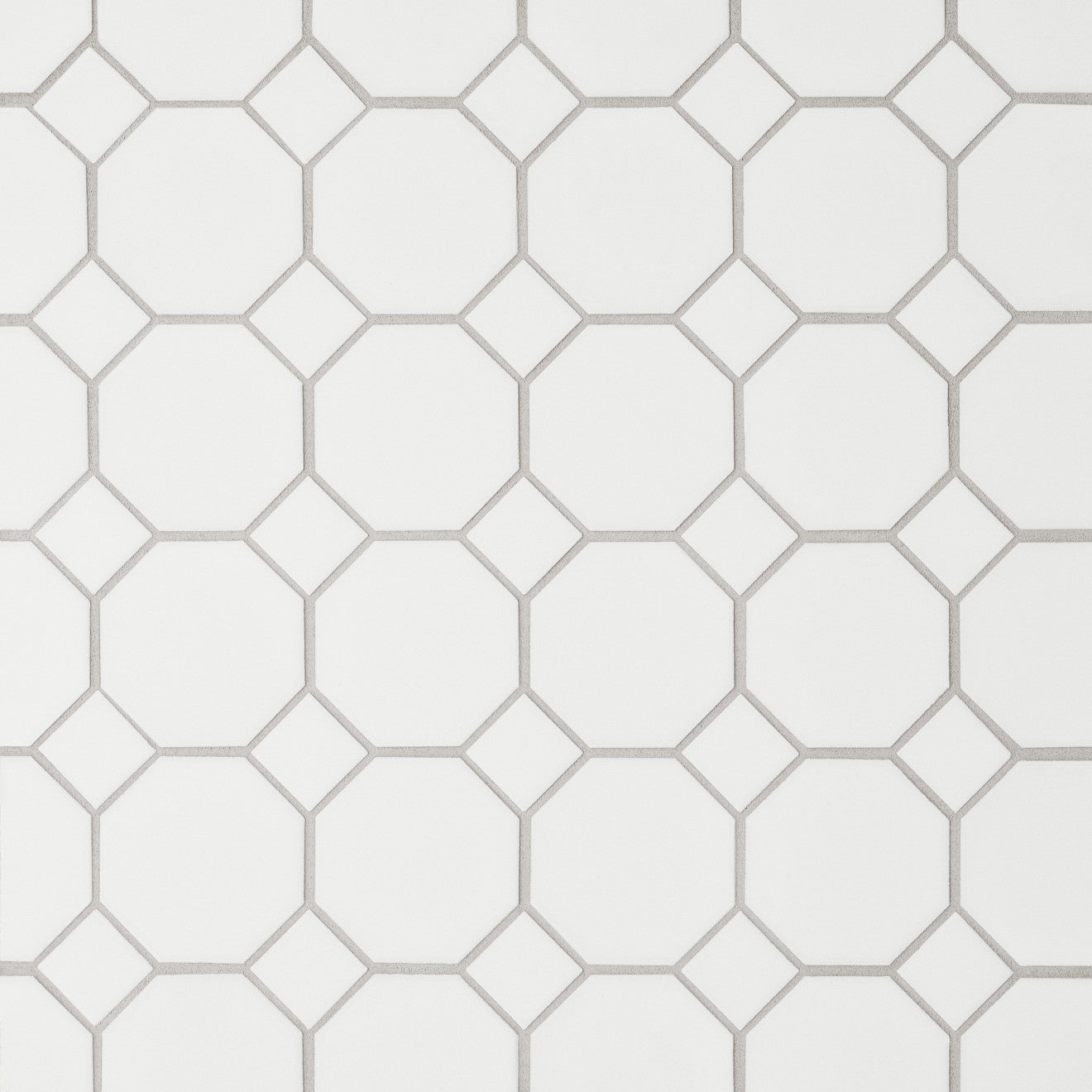 Bedrosians Le Cafe 2" x 2" Octagon Mosaic 11.75" x 11.75" Matte White