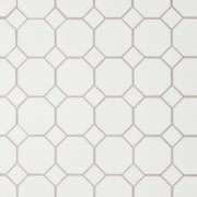 Bedrosians Le Cafe 2" x 2" Octagon Mosaic 11.75" x 11.75" Matte White