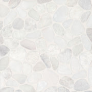Bedrosians Waterbrook 12" x 12" Medium Sliced Pebble Mosaic Thassos