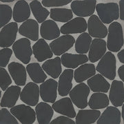 Bedrosians Waterbrook 12" x 12" Jumbo Sliced Pebble Mosaic Super Black