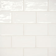 Bedrosians Marin 2.5" x 5" Gloss Pearl White / White