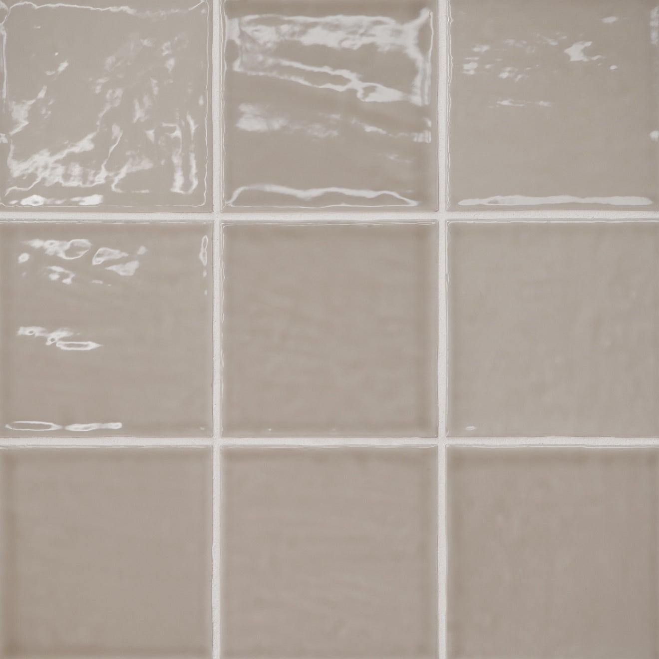 Bedrosians Marin 4" x 4" Gloss Coastal Cliff / Taupe