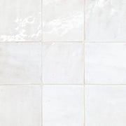 Bedrosians Zagora 4" x 4" Gloss Neige Blanc