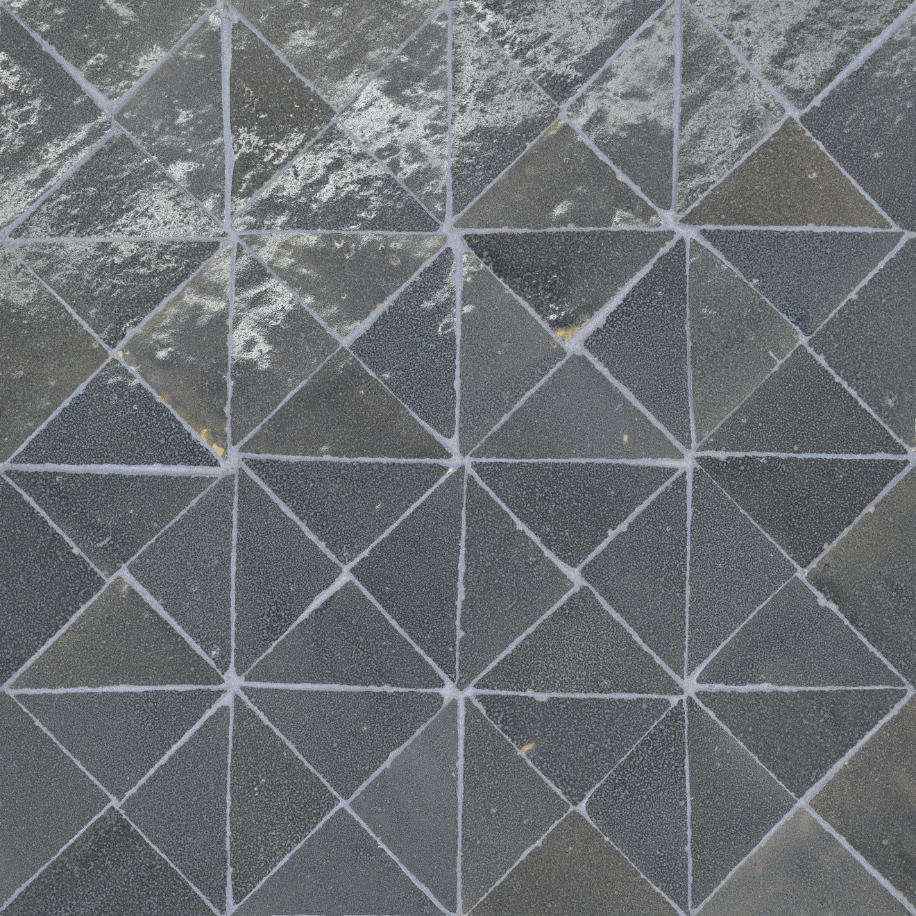 Bedrosians Zagora 12" x 12" Triangle Mosaic Charcoal