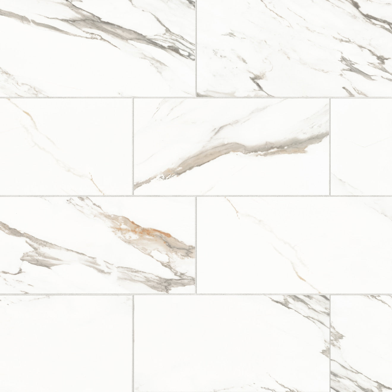 Bedrosians Prati 12" x 24" Polished Calacatta Borghini Warm