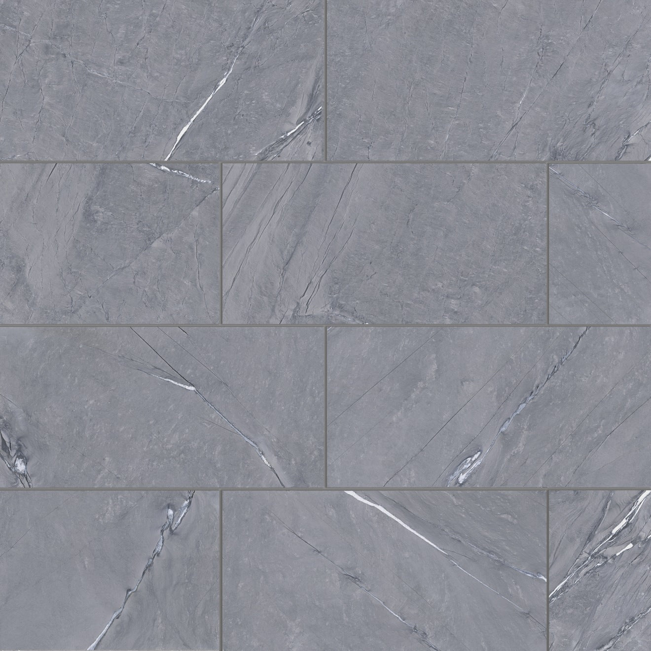 Bedrosians Prati 24" x 48" Honed Breccia Grey